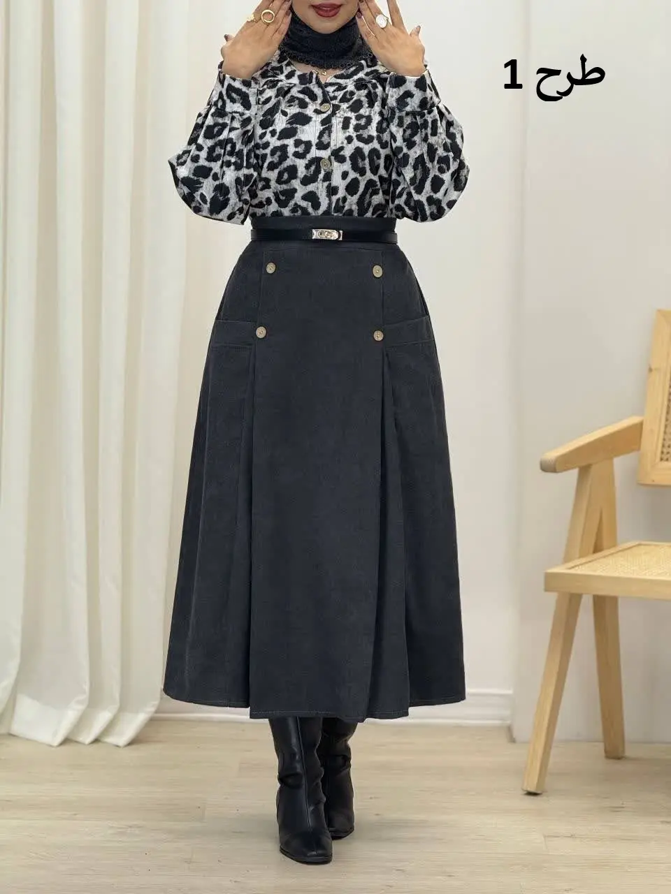 3903-شومیز و دامن هما